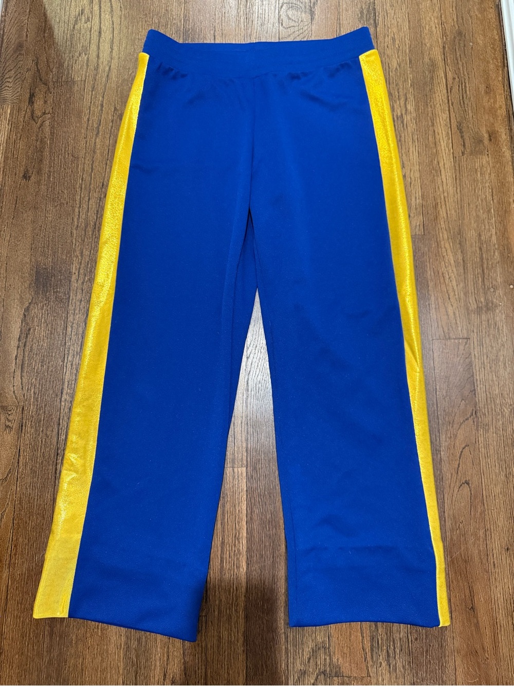 Varsity Spirit Royal Blue Pants with Yellow Side Stripes